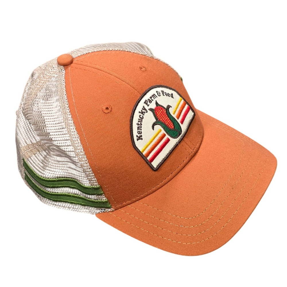 KY for KY‎ Kentucky Farm & Feed Trucker Hat Men's Orange Mesh Snapback Cap Pukka